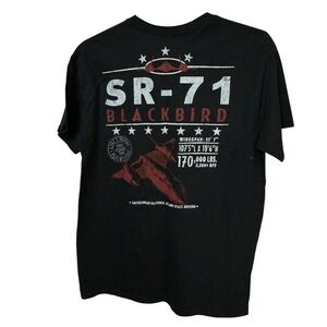 SR-71 Blackbird USAF Smithsonian Museum Military Black Men’s M T-Shirt
